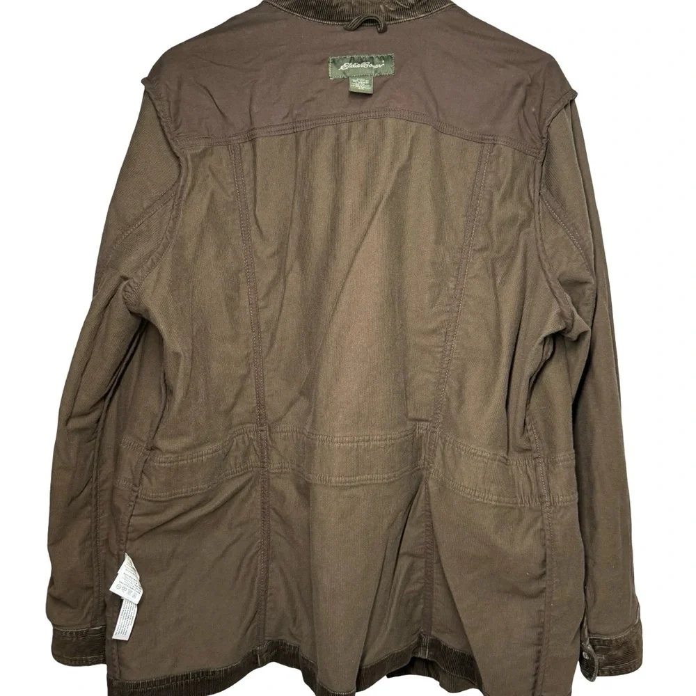 Eddie Bauer 2X Brown Corduroy Field Jacket Coat - Picture 7 of 8